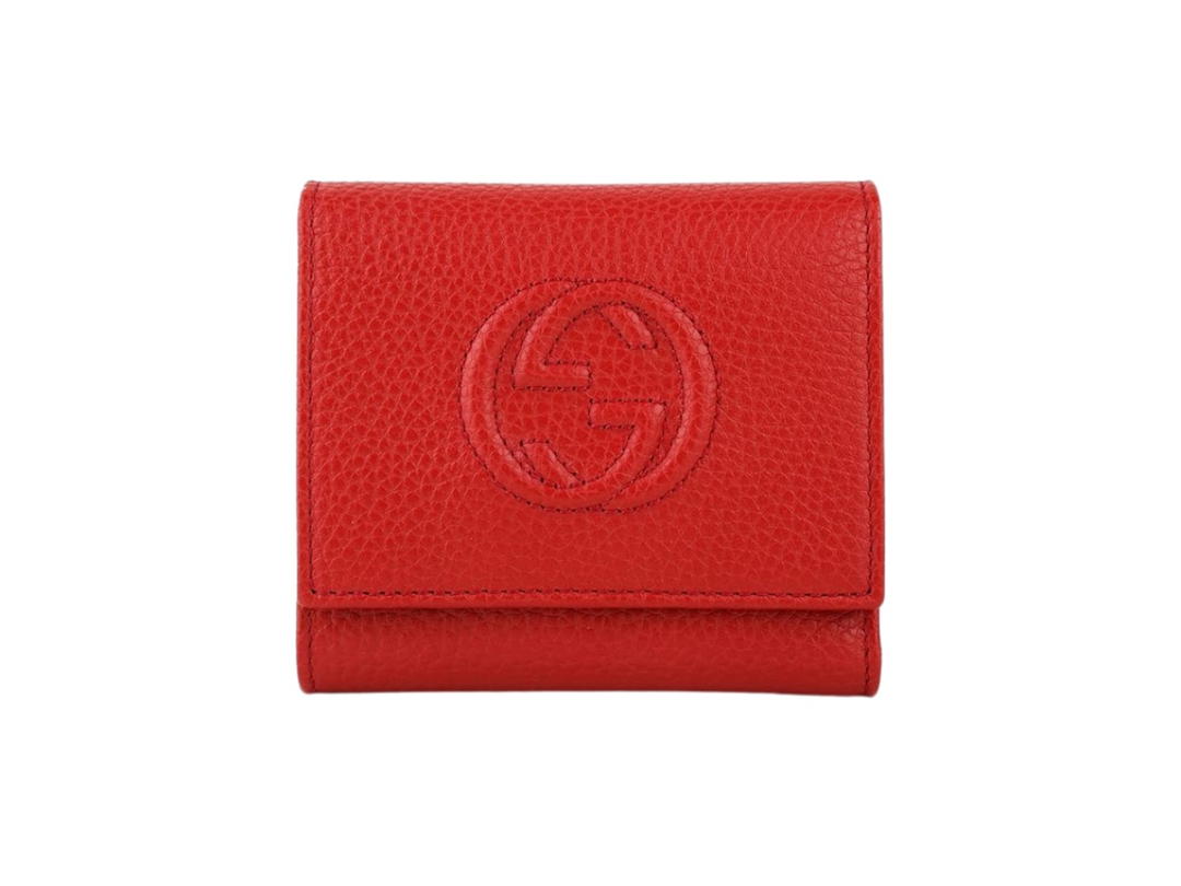 Gucci Gucci Soho Trifold Wallet Small Red