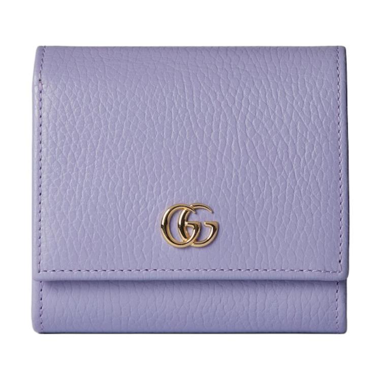 Gucci Gucci Leather Wallet Medium Size Women's Light Purple