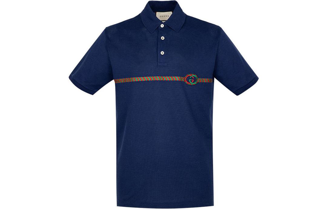 Gucci Gucci Polo Shirts Men Blue
