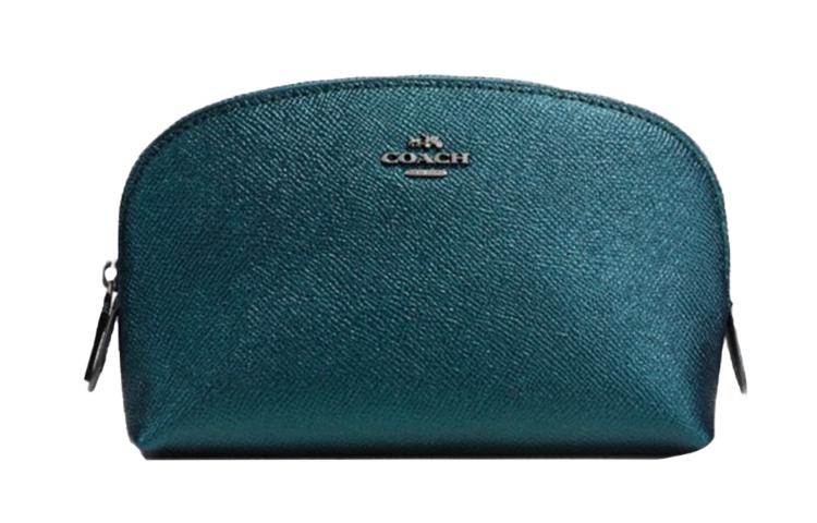 Coach Coach Cosmetic Makeup Bags Peacock Blue