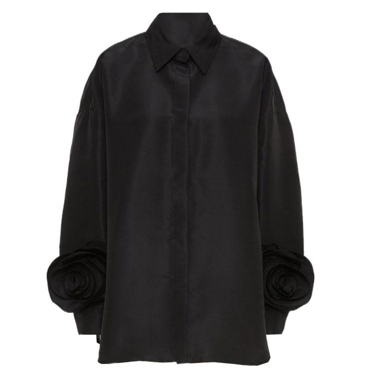 Valentino Valentino Floral Embellished Straight Hem Shirt Dress