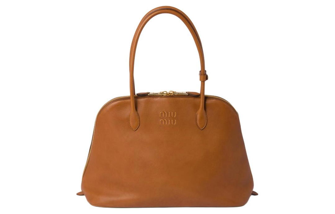 Miu Miu MIU MIU Leather One Shoulder Handbags Women's Connyk Brandy