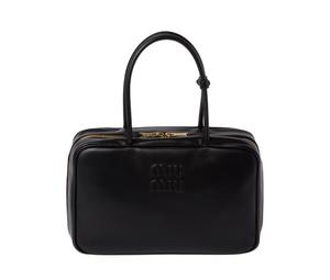 Buy MIU MIU Beau Calfskin Bowling Bag Shoulder Bag Handbag Large Size Women's Black at Sasom – Authentic and Ready to Ship
