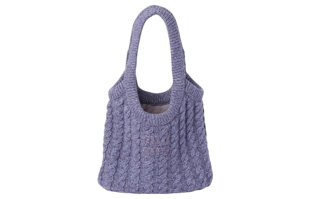 Miu Miu MIU MIU Fabric Tote Bag Shopping Bag Shoulder Bag Handbag Women's Wisteria Purple