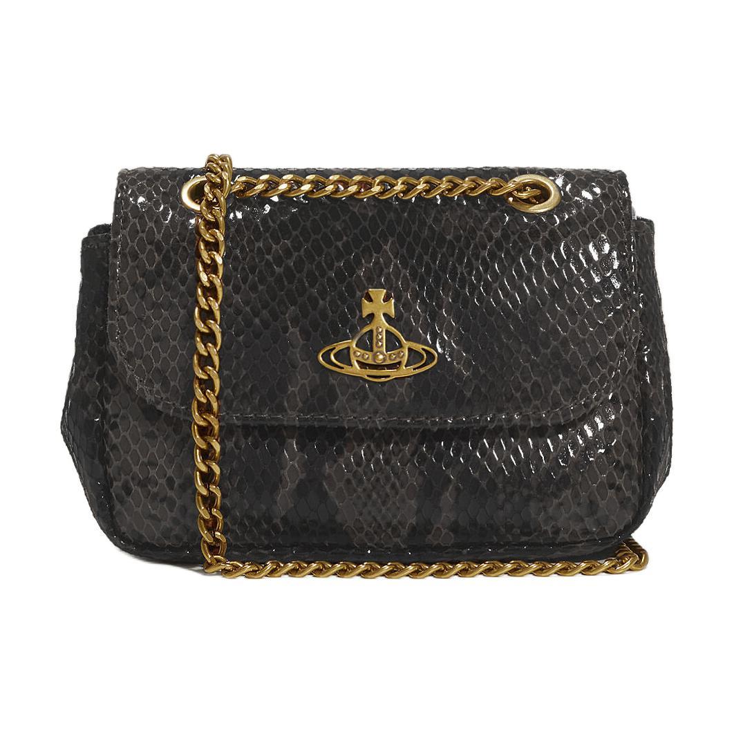 Vivienne Westwood Vivienne Westwood Leather Crossbody One Shoulder Wallet Small Size Women's Black