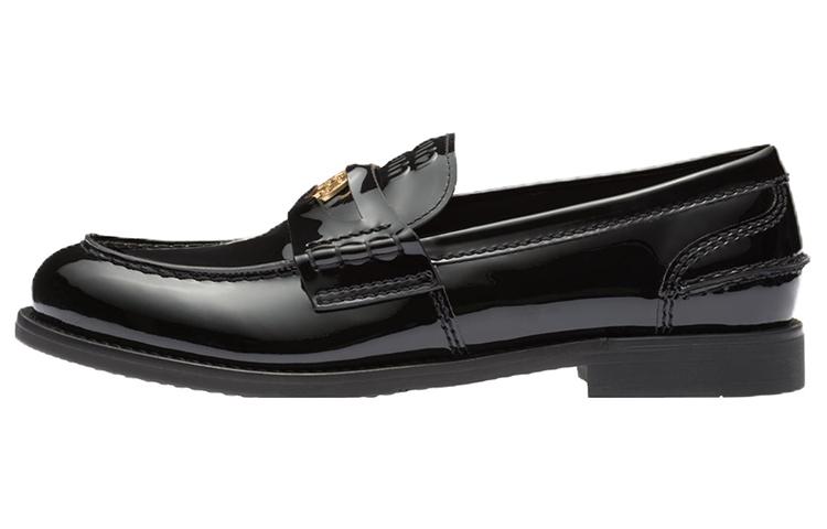 Miu Miu MIU MIU Logo plaque Patent leather Loafers