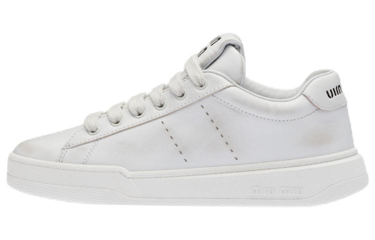 Miu Miu MIU MIU Low Top Stylish Skateboarding Shoes Women's White