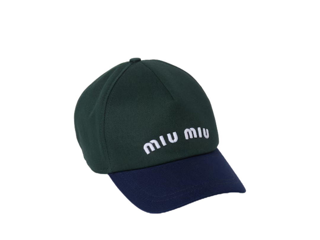 Miu Miu Miu Miu Drill Baseball Cap Fir And Royal