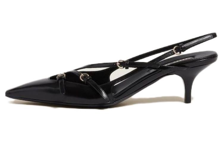 Miu Miu MIU MIU 55mm Buckle embellished Slingblack Pumps