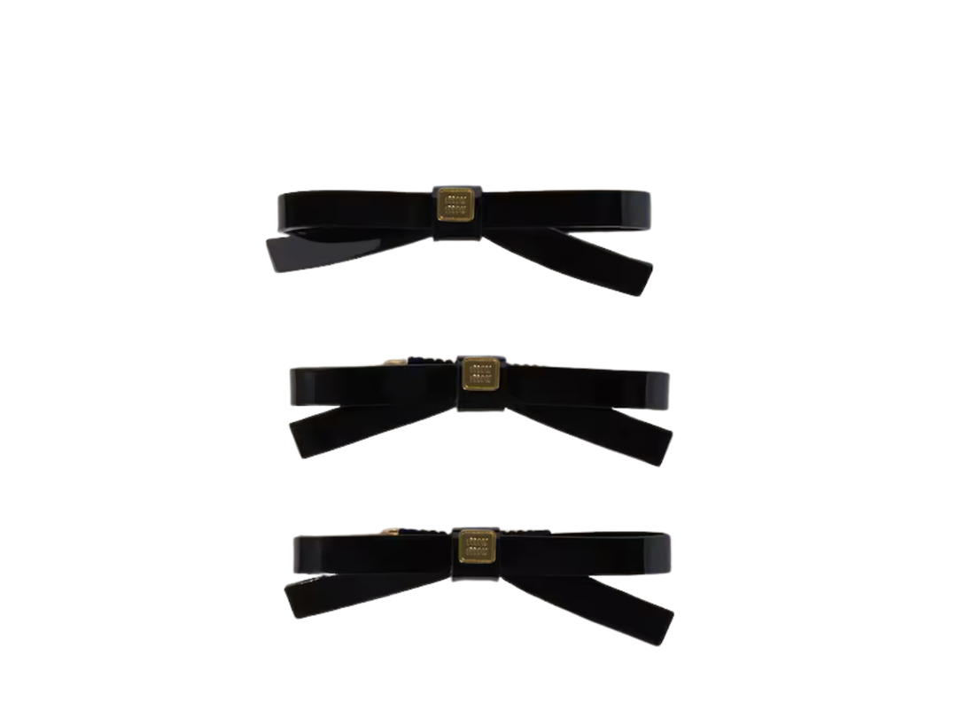 Miu Miu Miu Miu Leather Hair Clip black