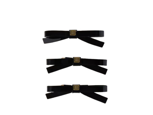 Miu Miu Miu Miu Leather Hair Clip black - view 1