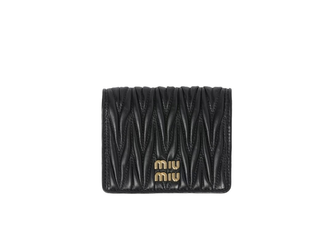 Miu Miu Miu Miu Matelasse Small Nappa Leather Wallet  Wallet