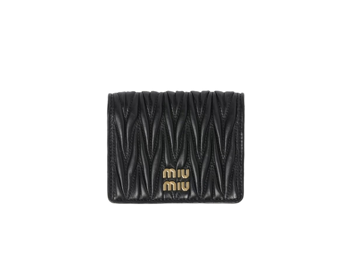 Miu Miu Miu Miu Matelasse Small Nappa Leather Wallet Wallet