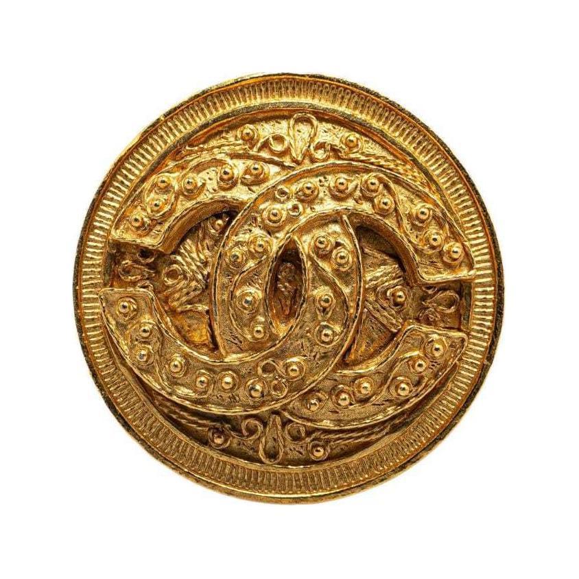 Chanel Chanel 1994 Coco Mark Medallion Brooch