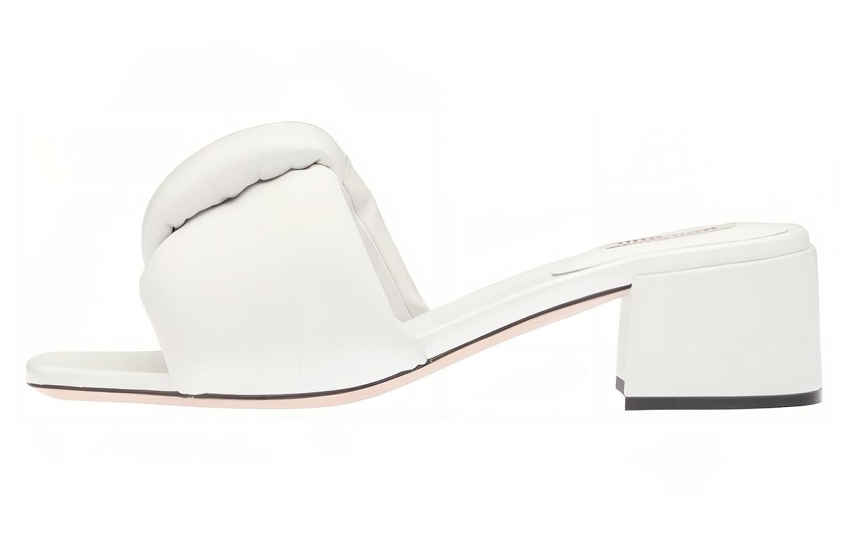 Miu Miu MIU MIU Abrasion-Resistant Slide Slippers Women's White