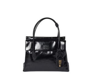 Buy Miu Miu Solitaire Shiny Leather Bag Black at Sasom – Authentic and Ready to Ship