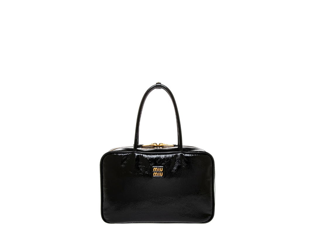 Miu Miu Miu Miu Beau Patent Bag Black