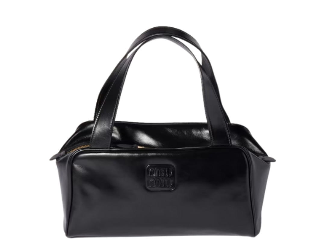 Miu Miu Miu Miu Leather Top-handle Bag Black