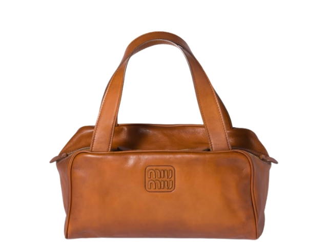 Miu Miu Miu Miu Leather Top Handle Bag Cognac - view 1