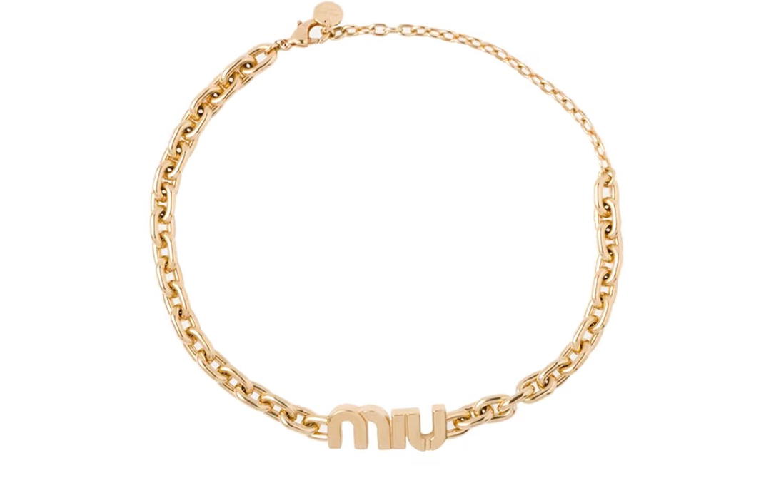 Miu Miu Miu Miu Metal Necklace - Gold