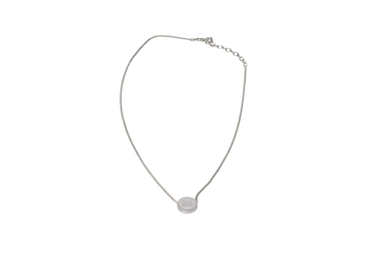 Miu Miu Miu Miu Metal Necklace White