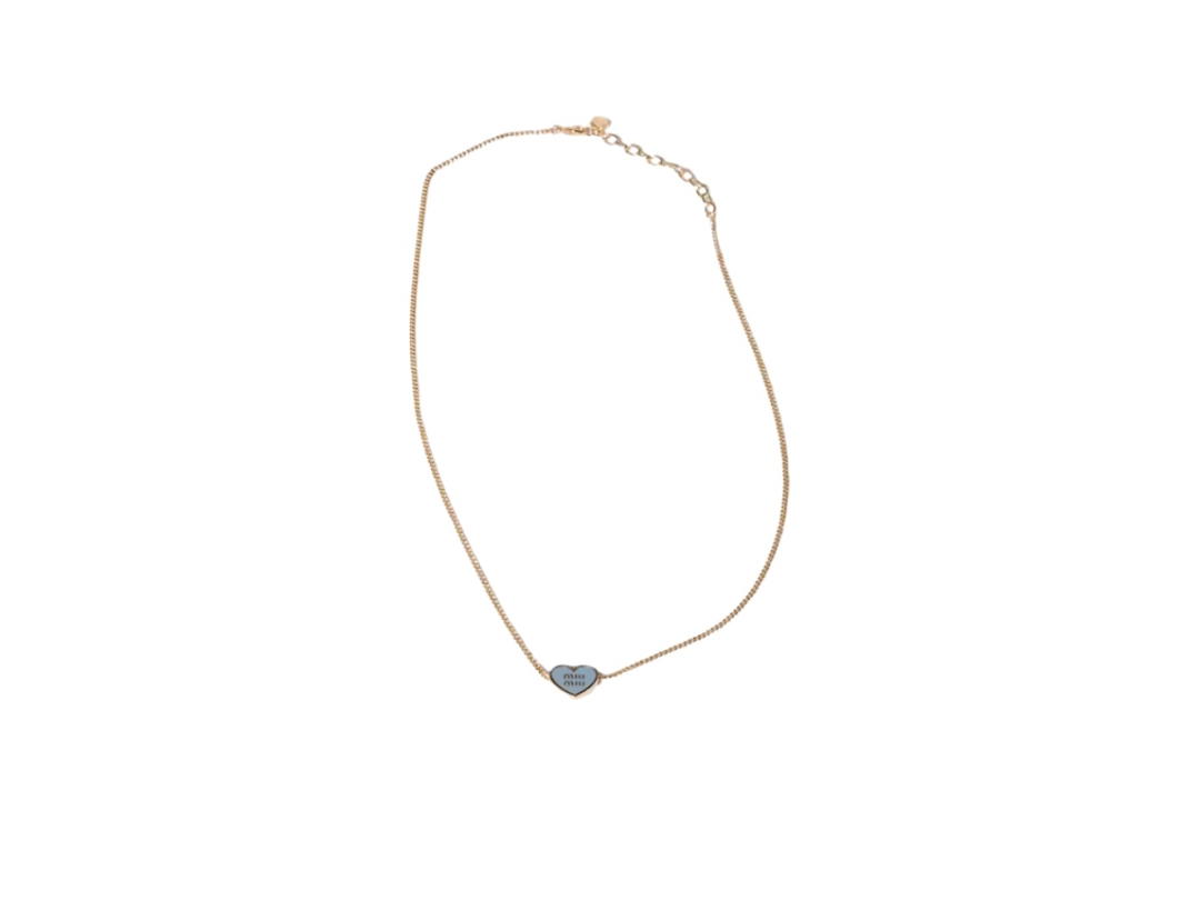 Miu Miu Miu Miu Metal Necklace Gold Celeste