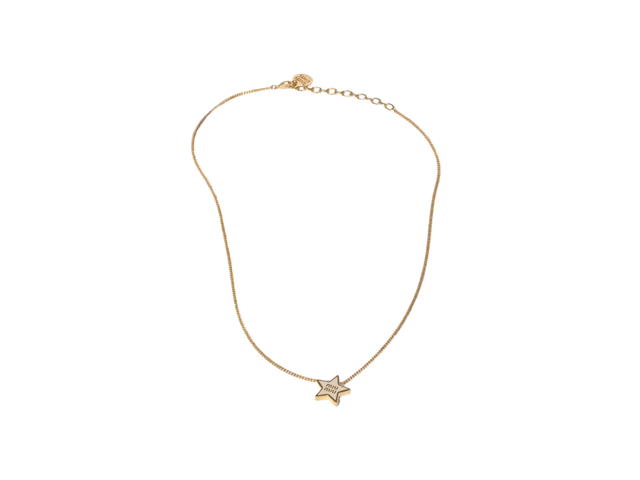 Miu Miu Miu Miu Enameled Metal Necklace Ivory - view 1