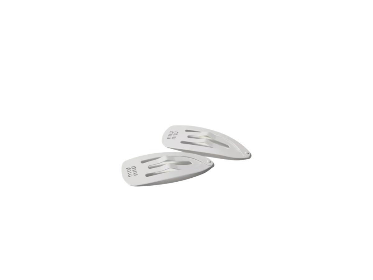 Miu Miu Miu Miu Metal Hair Clips White