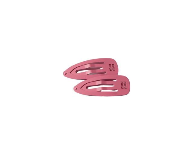 Miu Miu Miu Miu Metal Hair Clips Begonia Pink - view 1