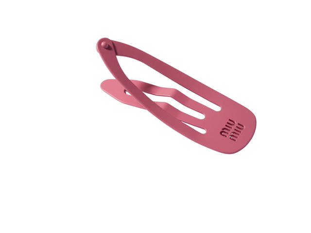 Miu Miu Miu Miu Metal Hair Clips Begonia Pink - view 2