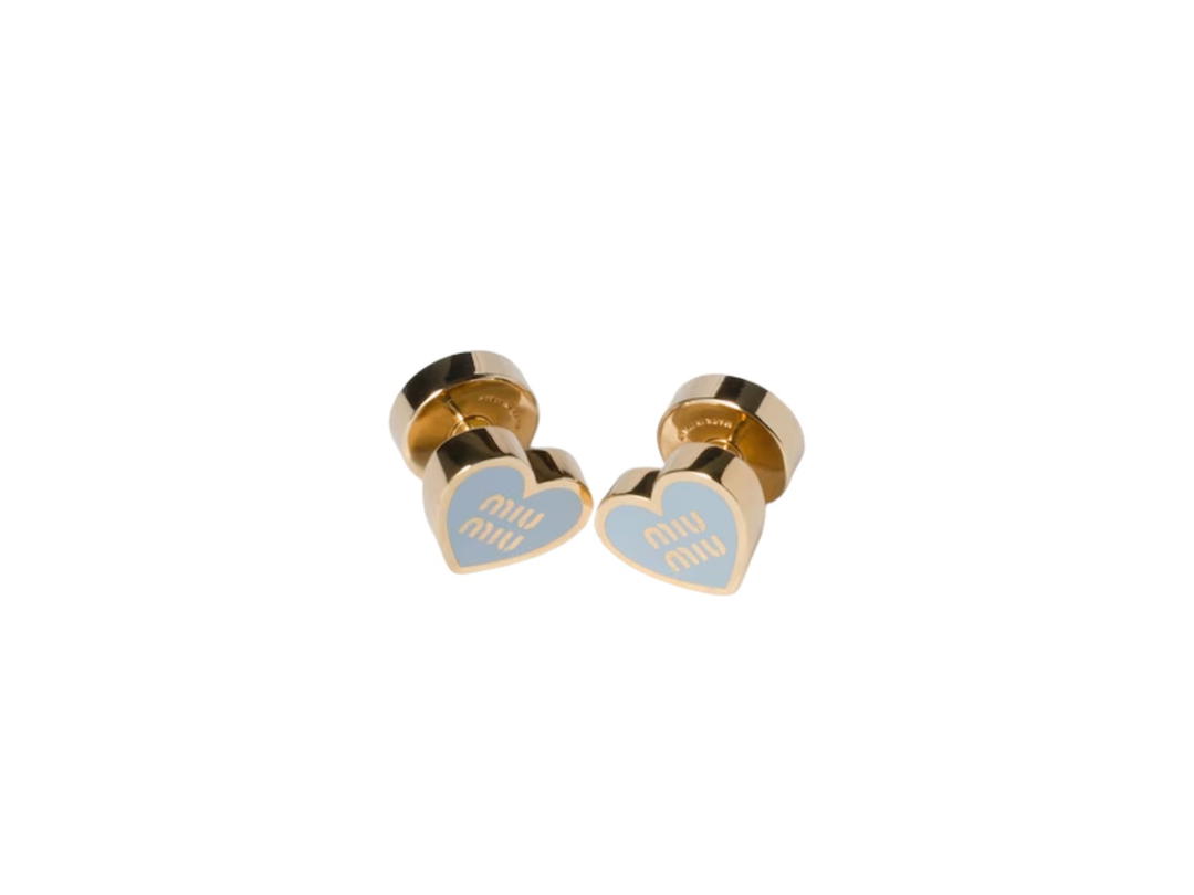 Miu Miu Miu Miu Metal Earrings Gold Celeste