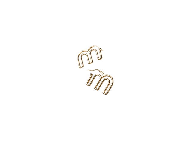 Miu Miu Miu Miu Metal Earrings Gold - view 2