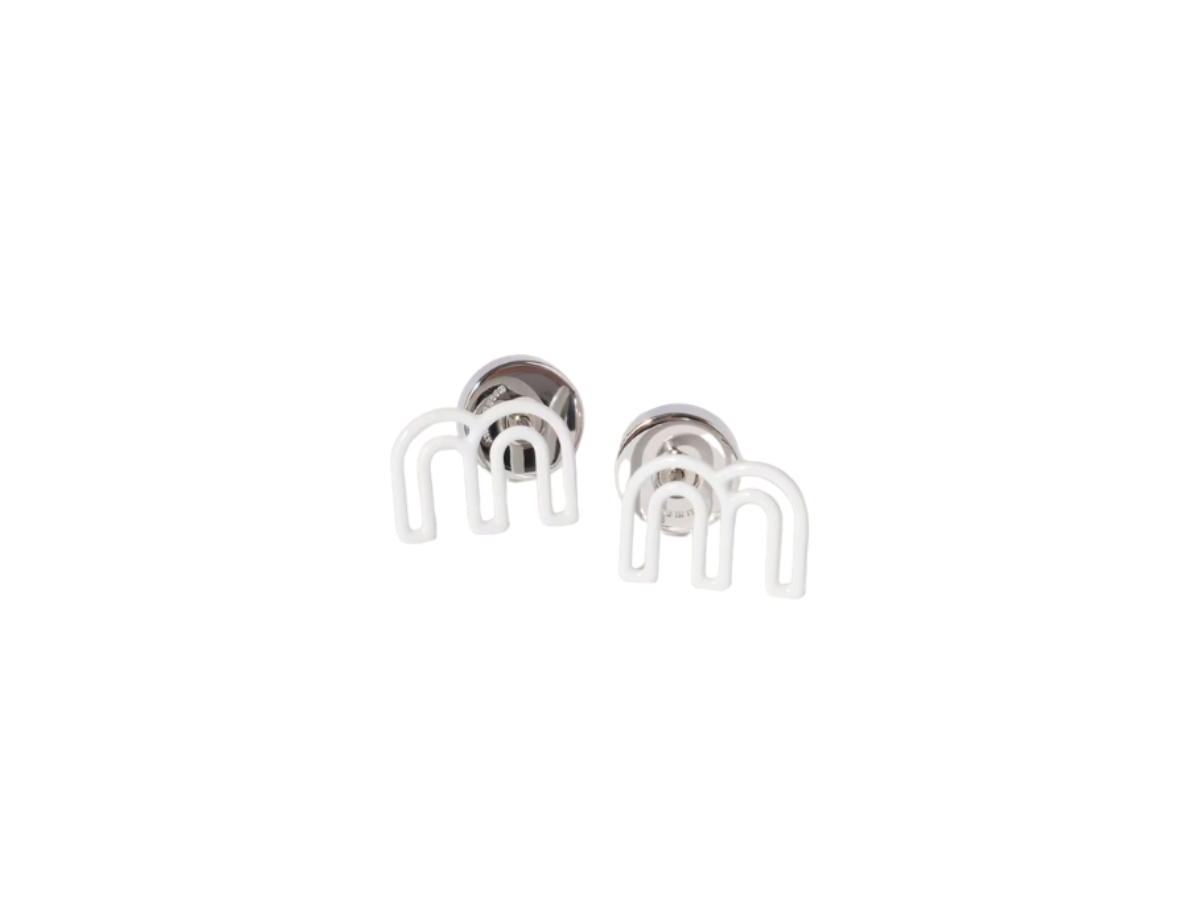 Miu Miu Miu Miu Metal Earrings White