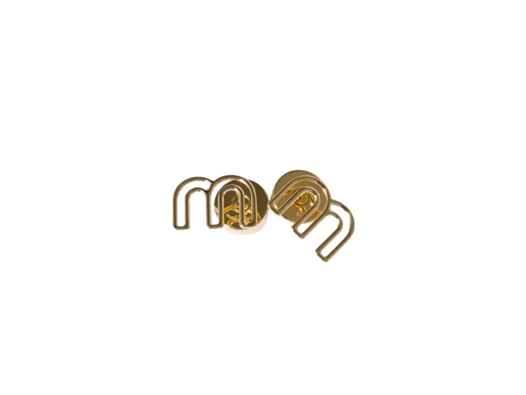 Miu Miu Miu Miu Metal Earrings Gold