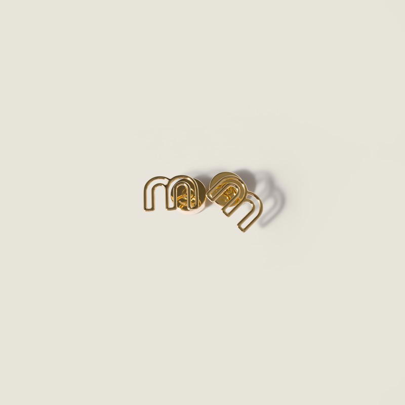 Miu Miu Miu Miu Metal Earrings Gold