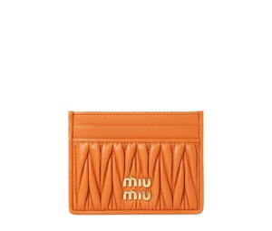 Buy Miu Miu Matelasse Card Holder Orange at Sasom – Authentic and Ready to Ship