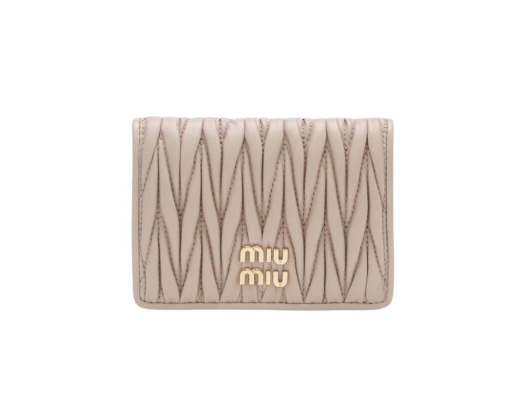 Miu Miu Miu Miu Compact Wallet Powder Pink