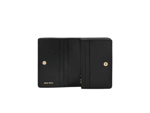 Miu Miu Miu Miu Compact Wallet Black - view 2