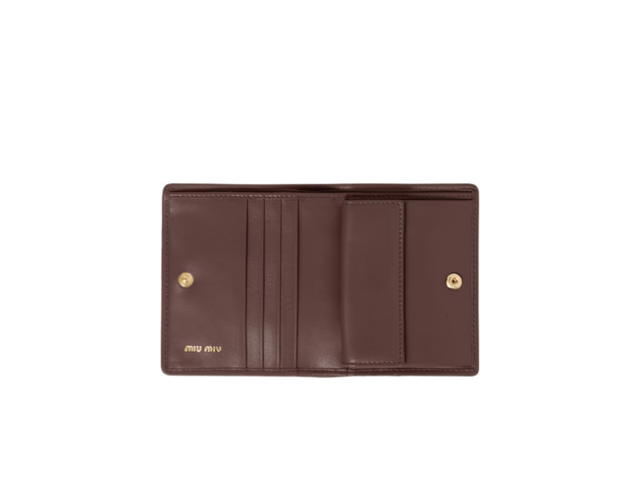 Miu Miu Miu Miu Matelasse Small Nappa Leather Wallet Sugar - view 2