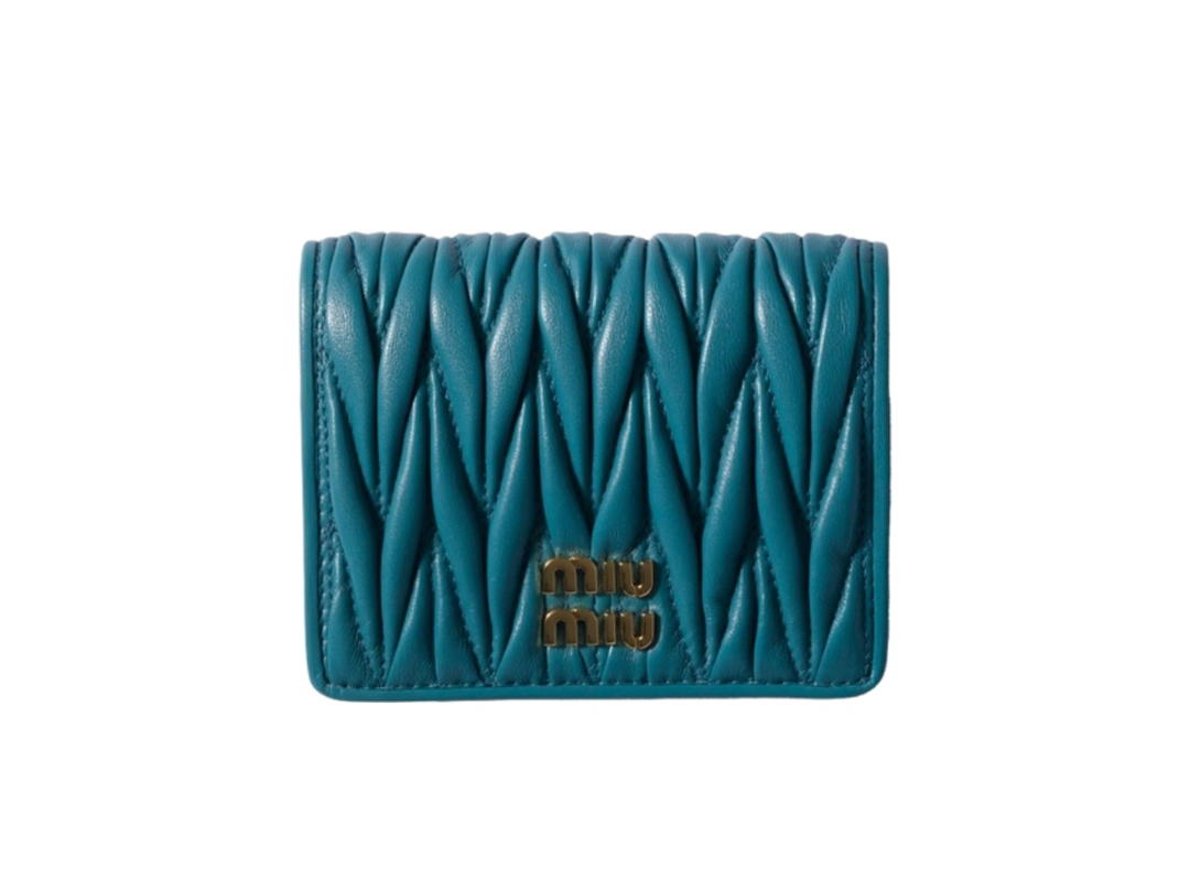 Miu Miu Miu Miu Wallet With Snap Closure Blue