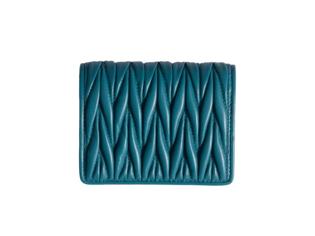Miu Miu Miu Miu Wallet With Snap Closure Blue - view 3