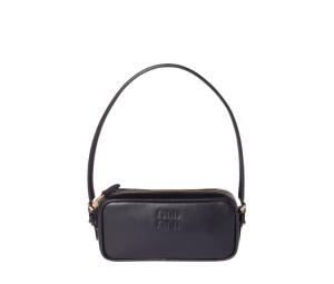 Buy Miu Miu Leather Pouch Black at Sasom – Authentic and Ready to Ship