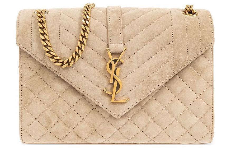 Saint Laurent Saint Laurent CASSANDRA Calfskin Crossbody Bag Shoulder Bag Women's Matte Gold