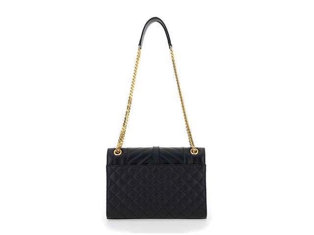 Saint Laurent Saint Laurent Envelope Quilted Leather Shoulder Bagblack Calf 100 - view 2