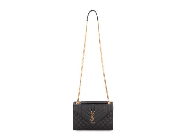 Saint Laurent Saint Laurent Envelope Quilted Leather Shoulder Bagblack Calf 100 - view 5