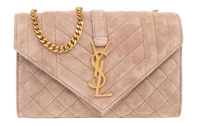 Saint Laurent Saint Laurent Calfskin Portable Crossbody Bag Shoulder Bag Medium Size Women's Rose