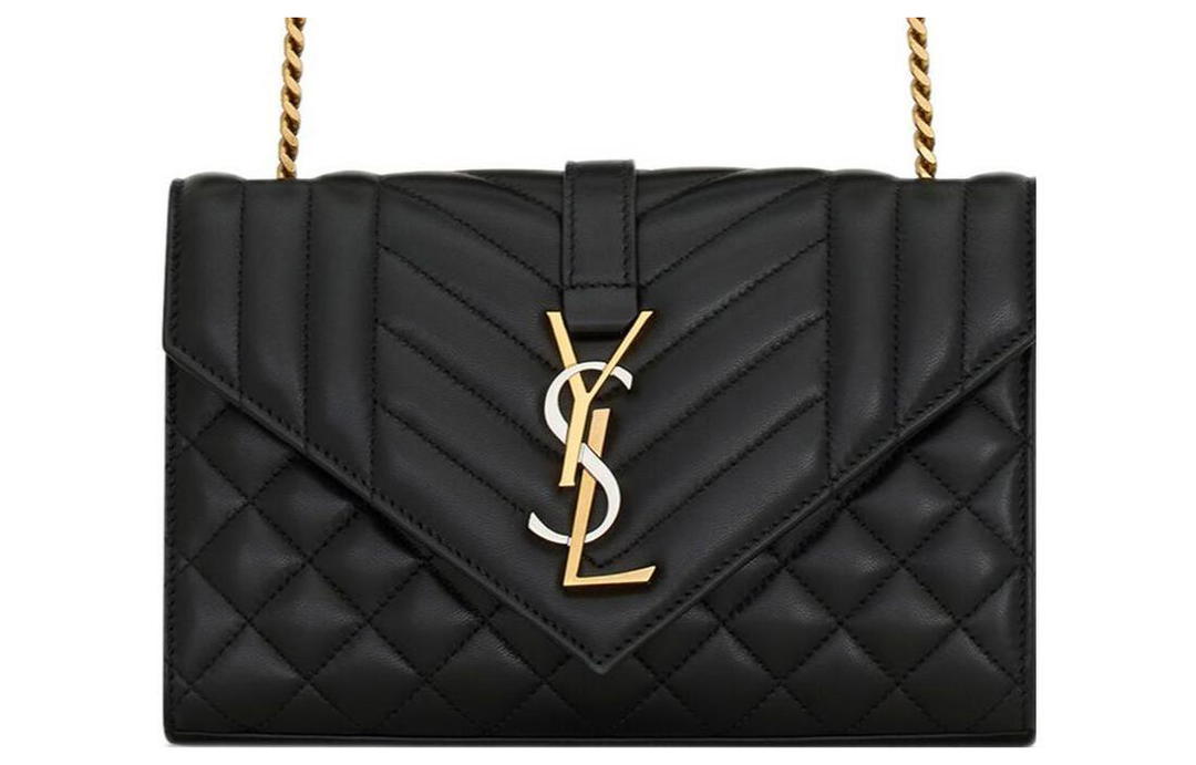 Saint Laurent Saint Laurent ENVELOPE Leather Envelope Bag Shoulder Bag Crossbody Bag Regular Women's Black