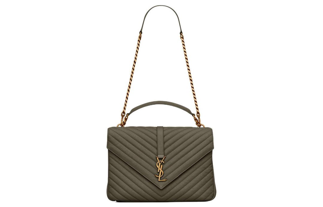 Saint Laurent Saint Laurent College Lambskin Portable Crossbody Bag Shoulder Bag Large Size Women's Jasper