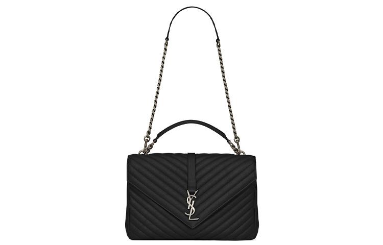 Saint Laurent Saint Laurent Leather Shoulder Bag Crossbody Bag Handbag Large Size Women's Black