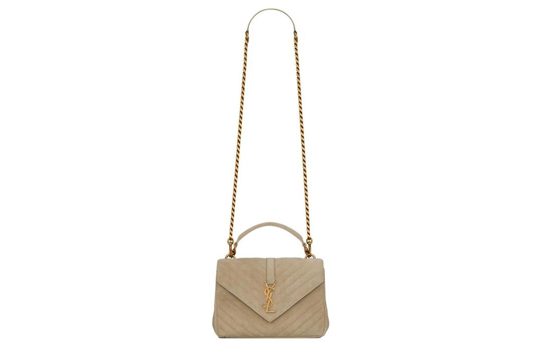 Saint Laurent Saint Laurent Calfskin Crossbody Bag Shoulder Bag Women's Matte Gold